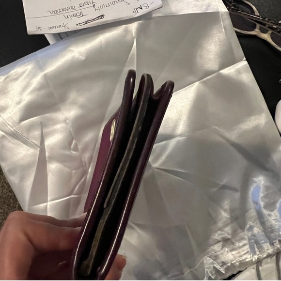 ✨ Christian Dior Burgundy Jacquard Wallet | France Made | Gold Logo–Authentic  ✨ main image 3